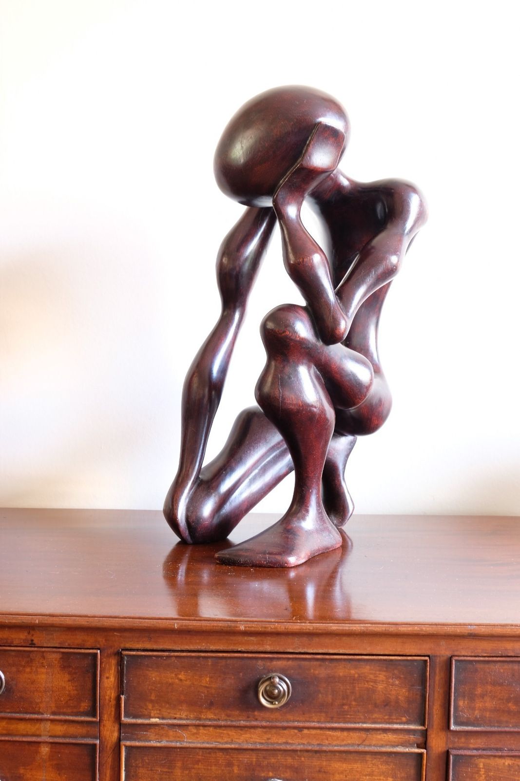 African Abstract Mahogany Sculpture Inspired By Rodin And Henry Moore photo buy