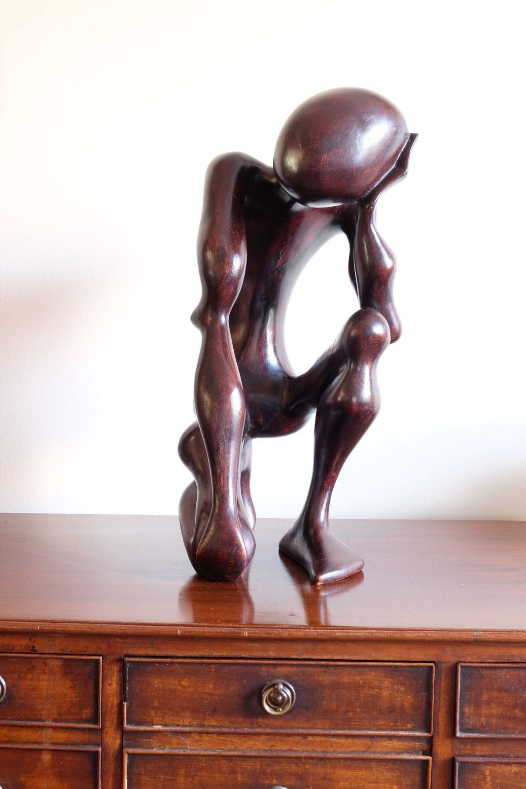 photo furniture African Abstract Mahogany Sculpture Inspired By Rodin And Henry Moore