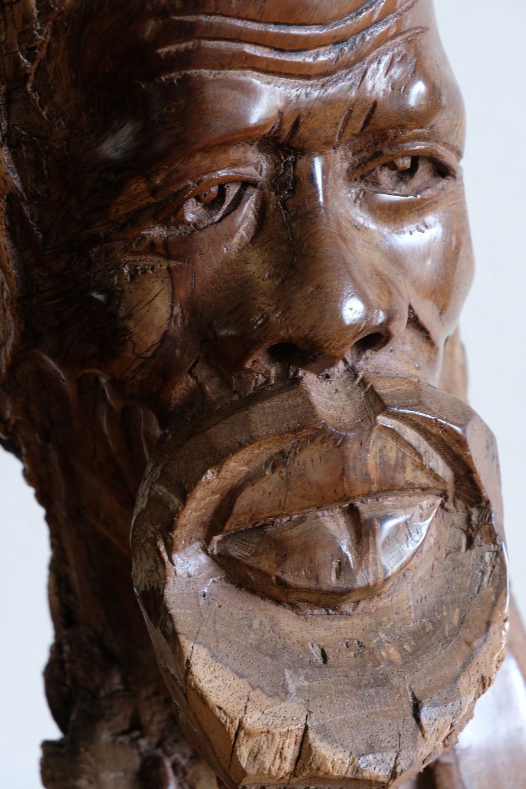 Makonde Root Wood Bust – Tribal Elder Portrait Sculpture photo 600.0