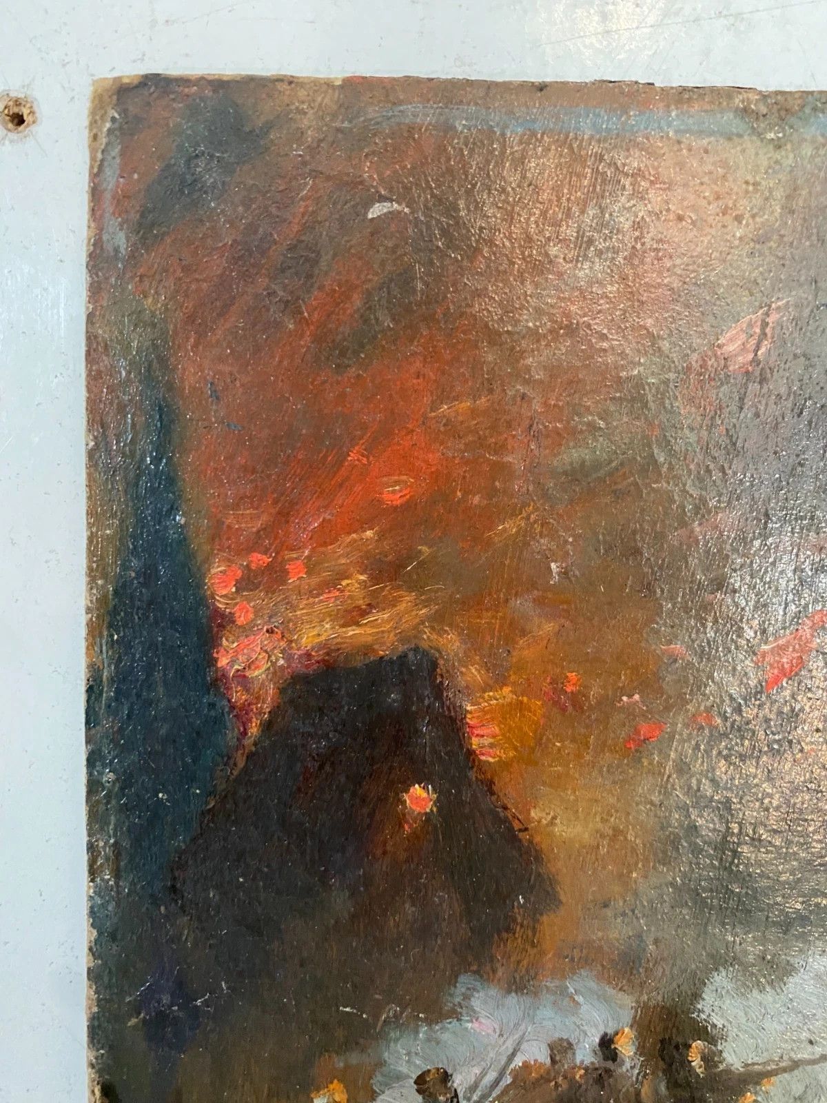 "Alphonse Chigot The Battlefield" Oil On Isorel 19th Century photo for sale