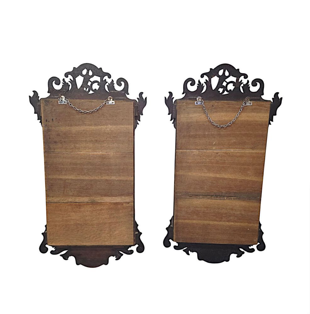 A Fabulous Pair Of Early 20th Century Parcel Gilt Pier Mirrors With Ho Ho Bird Detail In The Georgian Chippendale Manner photo 4950.0495