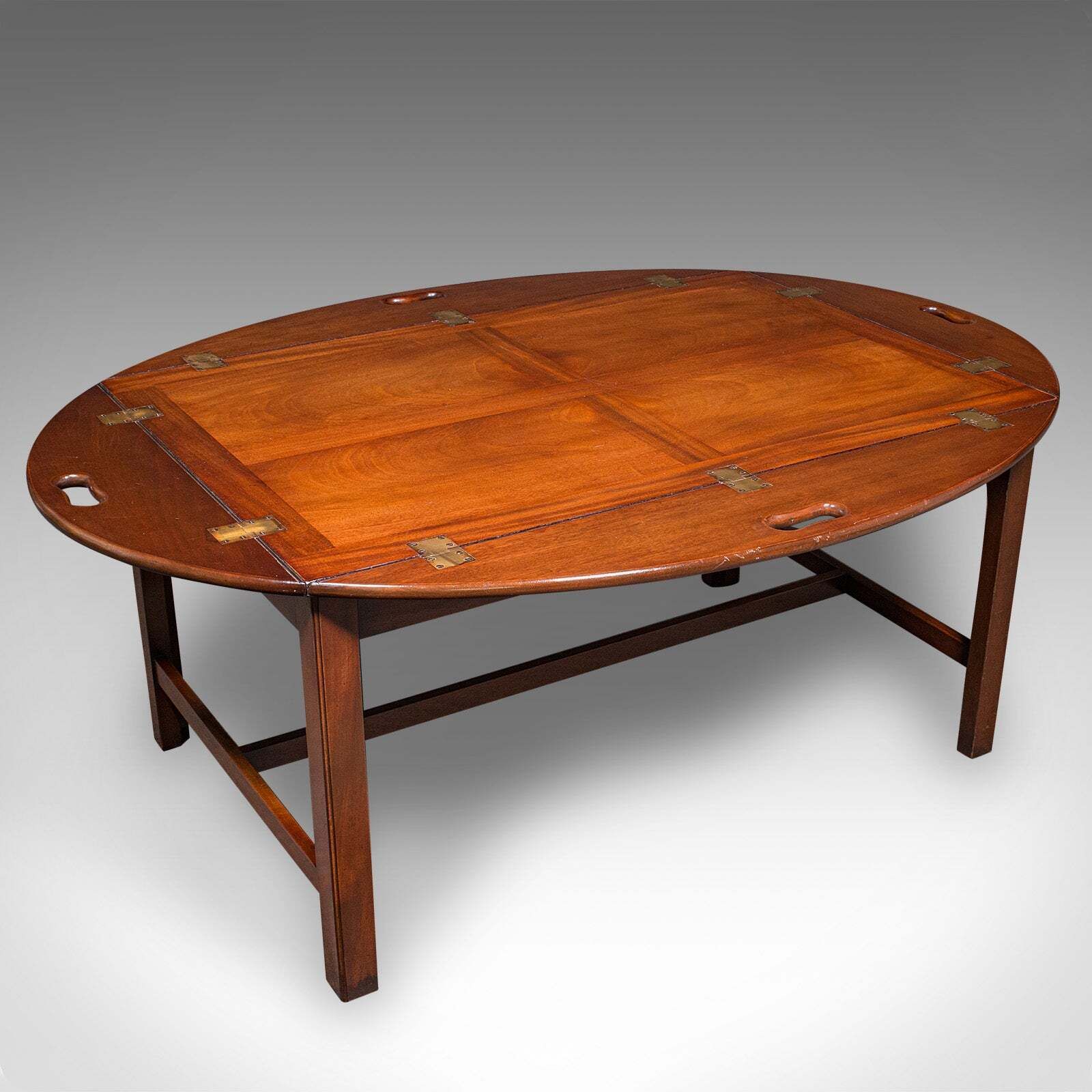Vintage Butler's Tray Table, English, Serving Stand, Regency Revival, Art Deco photo for sale