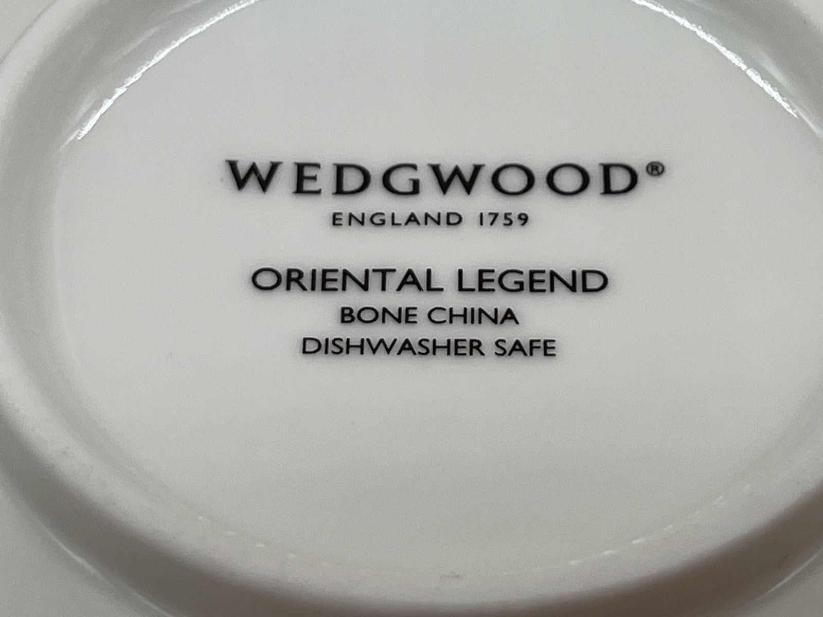 Wedgwood China Oriental Legend Design Tea Cup & Saucer Duo. photo vintage