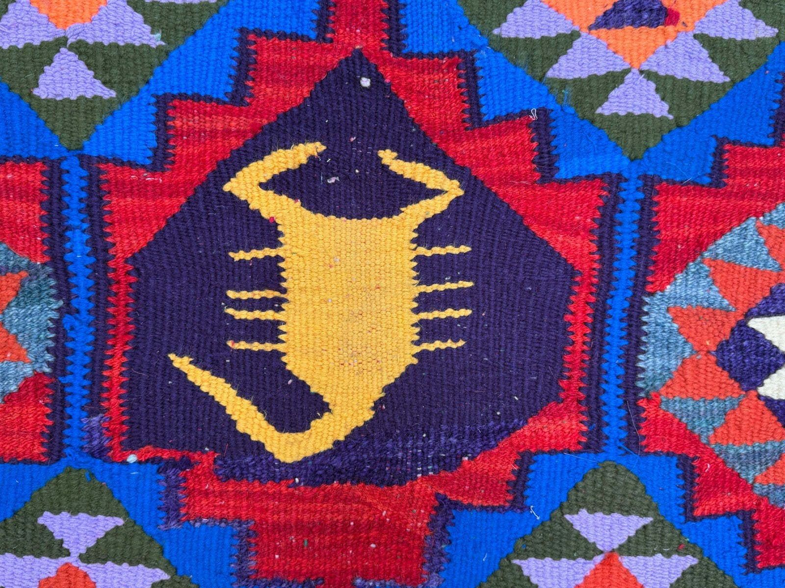 Turkish Kilim Runner 295x90 Cm, Vintage Kelim Rug, Eagles And Scorpions 2514 photo vintage
