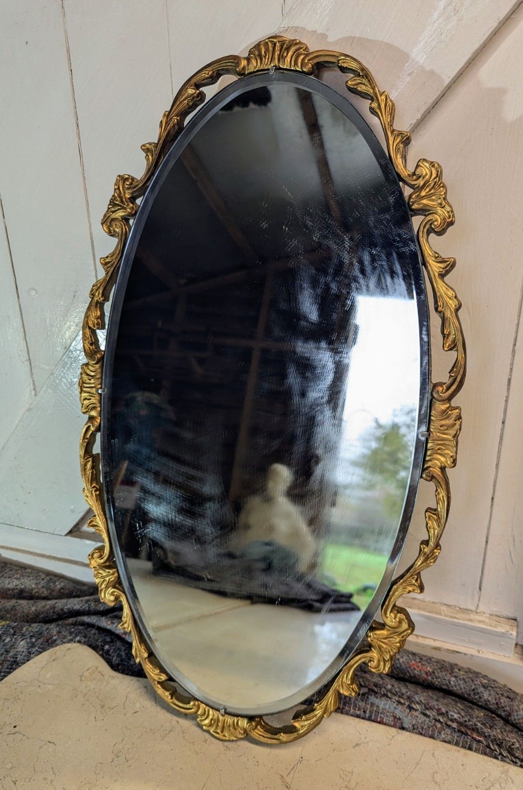 Rococo Style Gilt Framed Beveled Edge Wall Mirror  Delivery Available 0062. photo furniture