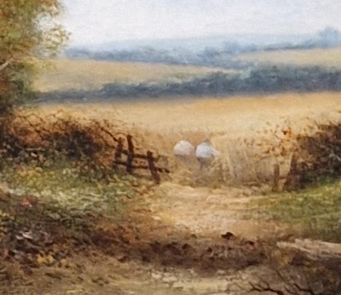 1912 Oil On Canvas   Shere Surrey   Mulready   Signed And In Original Fram photo Art