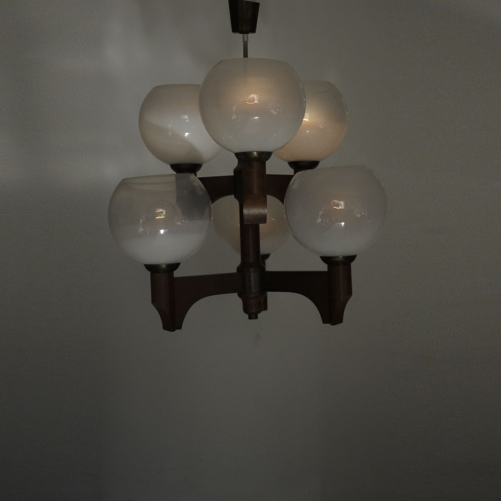 Kamenicky šenov Style 1970s Wooden Chandelier photo for sale