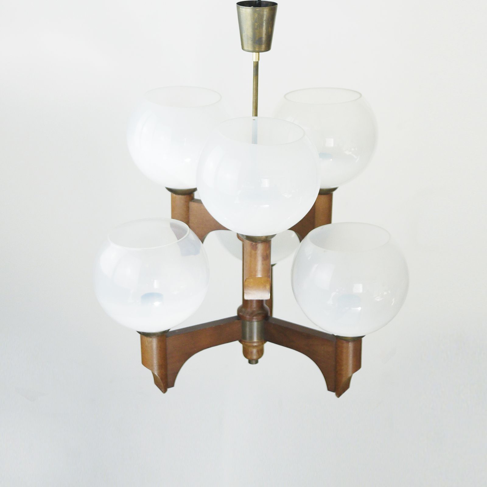Kamenicky šenov Style 1970s Wooden Chandelier photo vinterior