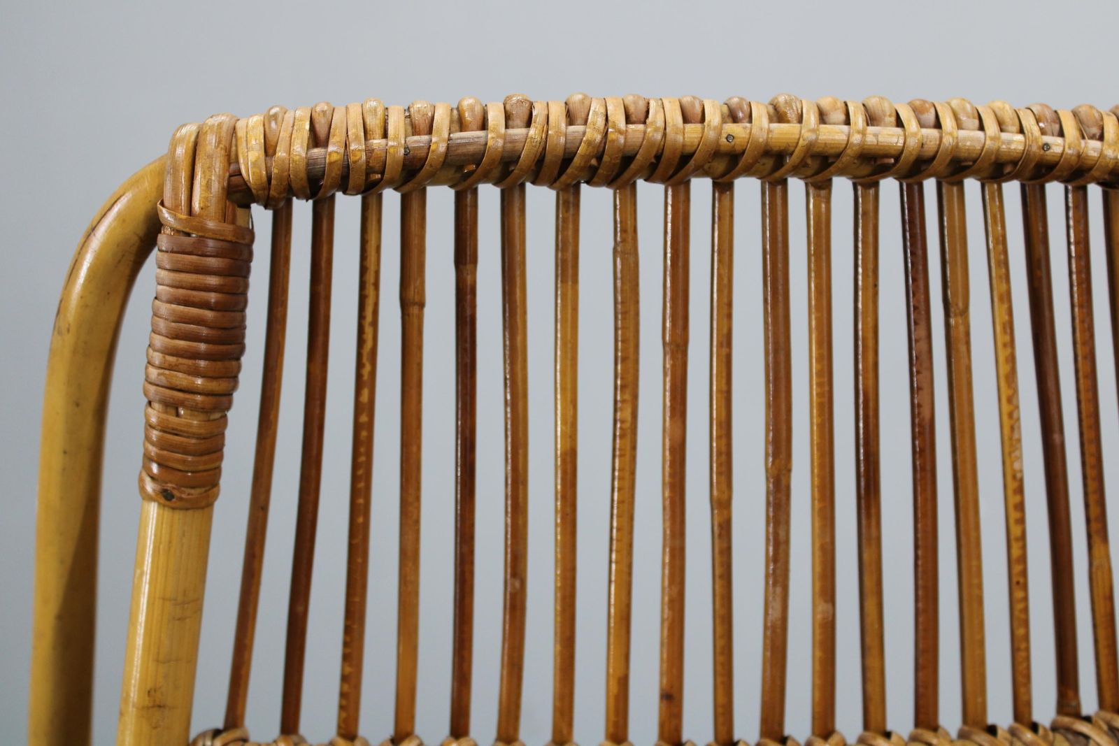 Rare Pair Of Alan Fuchs For Uluv Rattan Lounge Chairs, Czechoslovakia, 1960s photo furniture