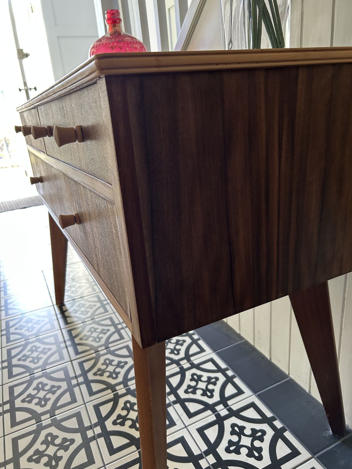 Morris Of Glasgow Walnut Dressing Table photo for sale