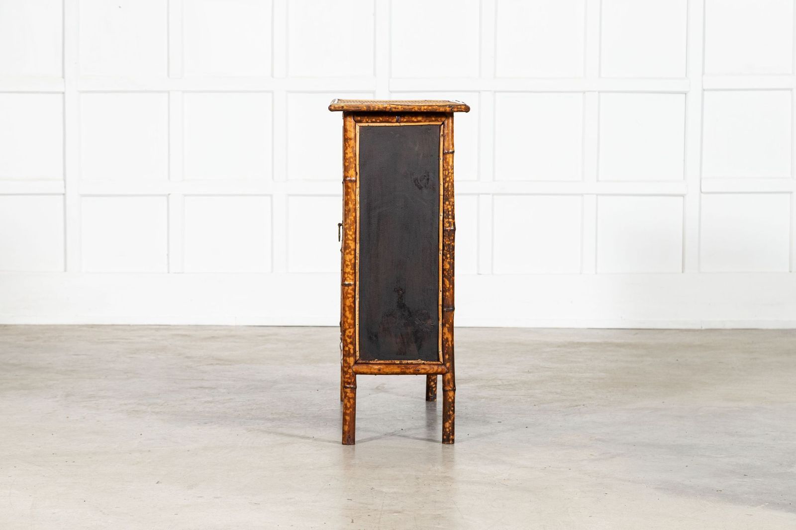 English 19thc Bamboo & Rattan Glazed Cabinet photo buy