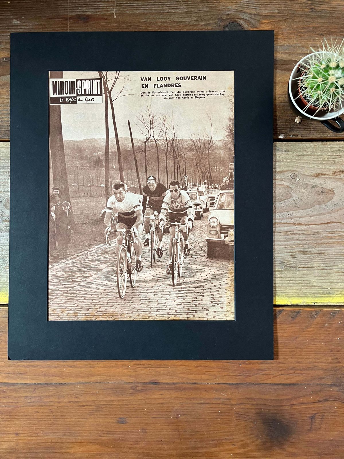 Vintage Cycling Print   Tour De Flanders, Tom Simpson, Rik Van Looy Original C1961 photo for sale