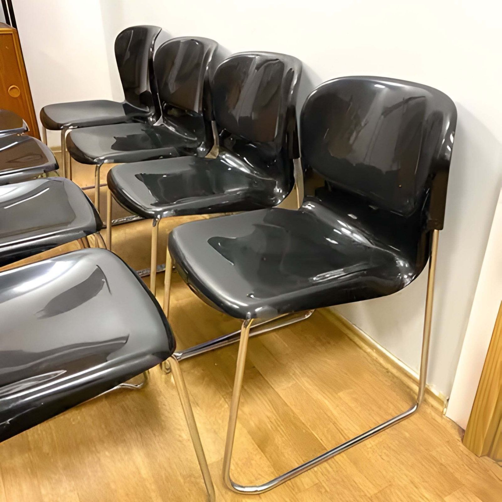 Retro Chair Drabert Sm400k, West Germany, 1980s, Set Of 8 (Marked) photo for sale