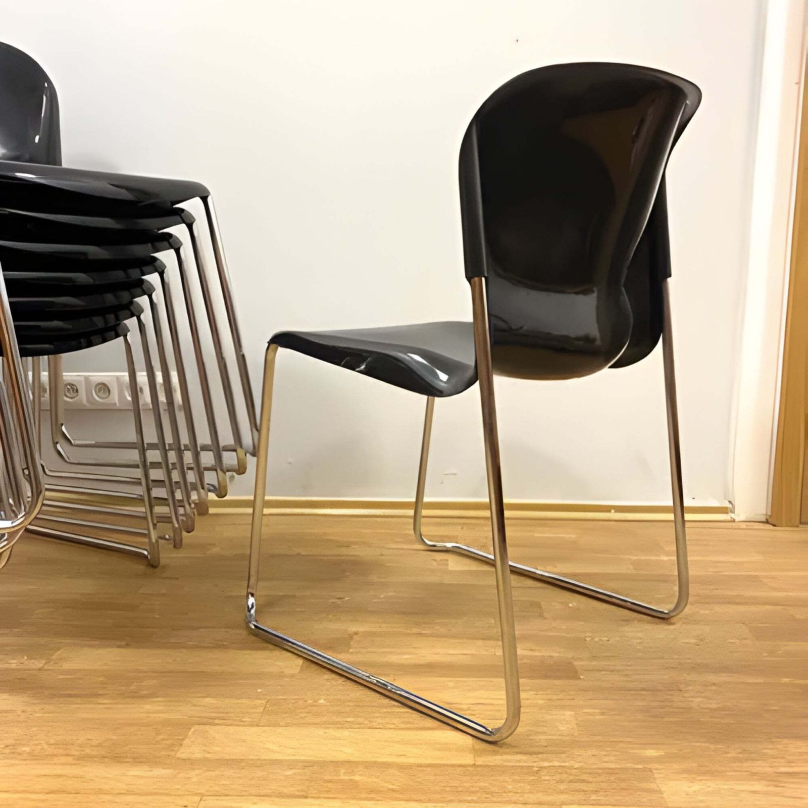Retro Chair Drabert Sm400k, West Germany, 1980s, Set Of 8 (Marked) photo vintage
