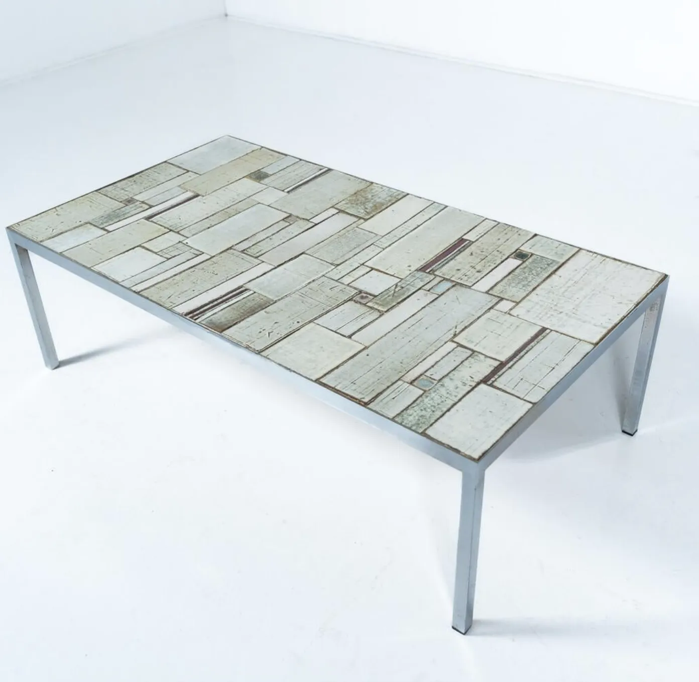 Mid Century Mosaic Coffee Table Attributed To Pia Manu, 1970s photo vintage