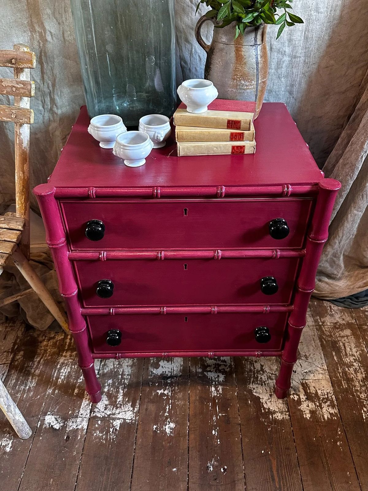 "Made By Muirshin" Faux Bamboo Small Chest Of Drawers photo furniture