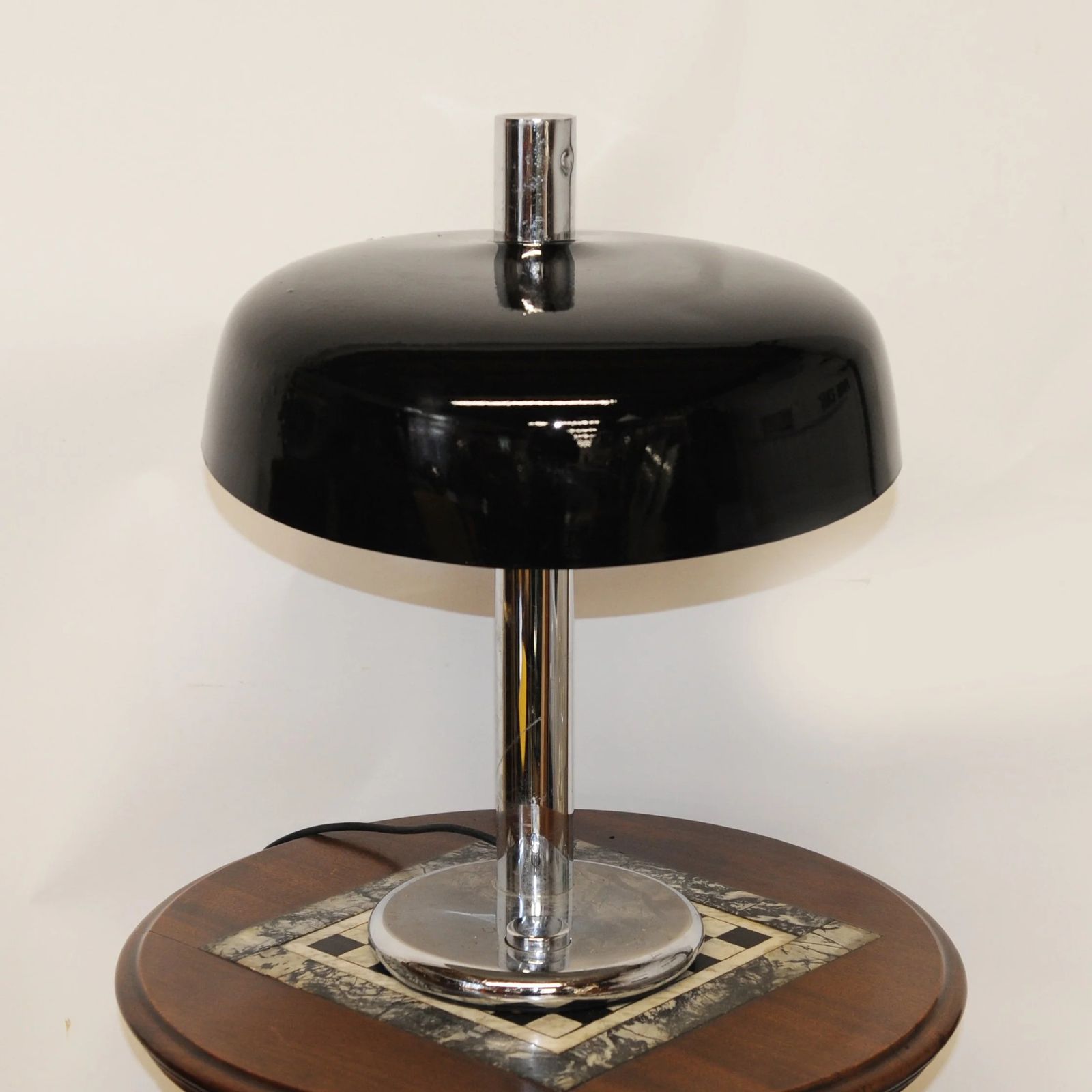 Black Table Lamp By Heinz F.W. Stahl For Hillebrand, 1970s photo vinterior