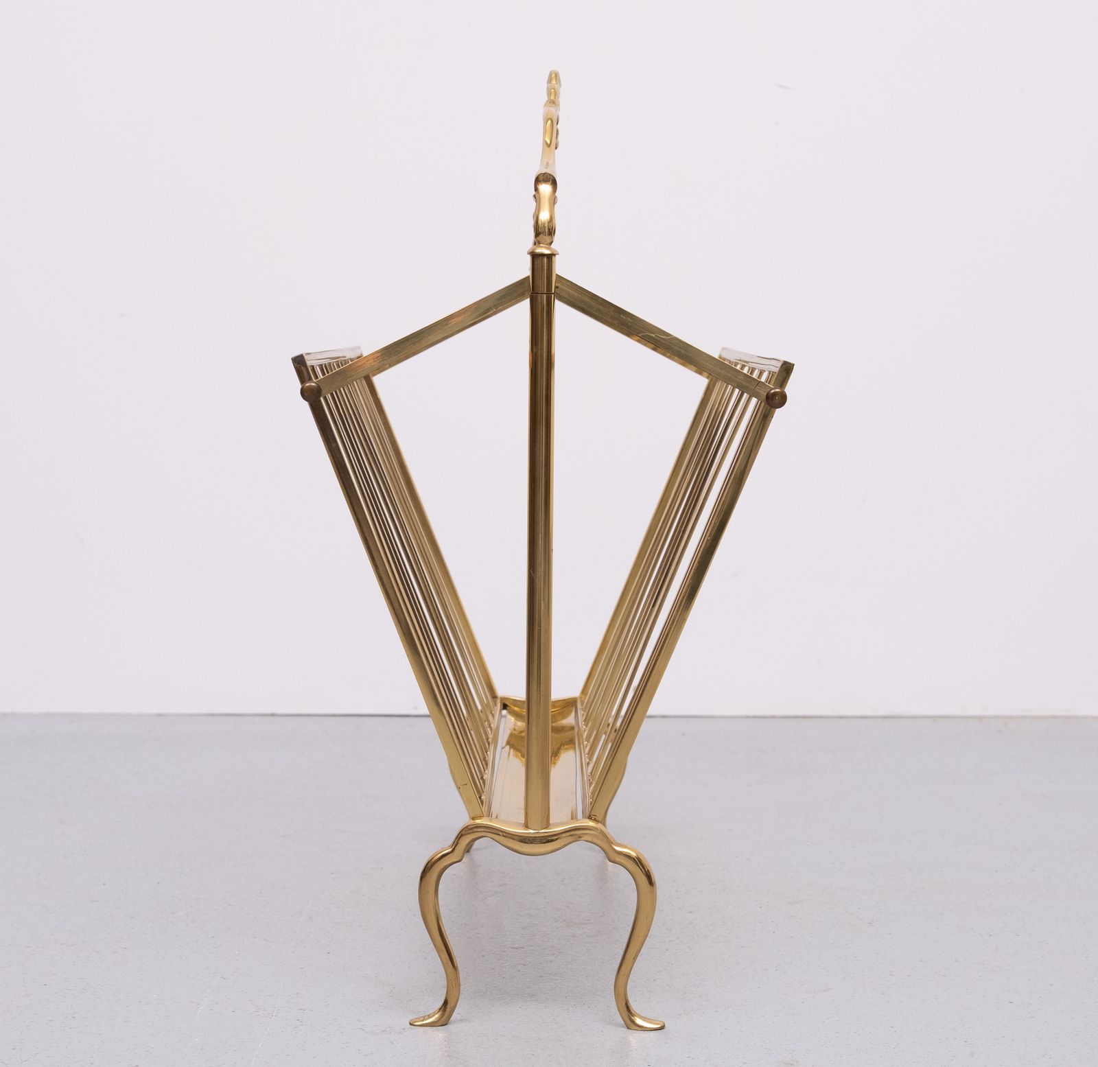 photo for sale Brass Magazine Holder Maison Baguès 1950s France