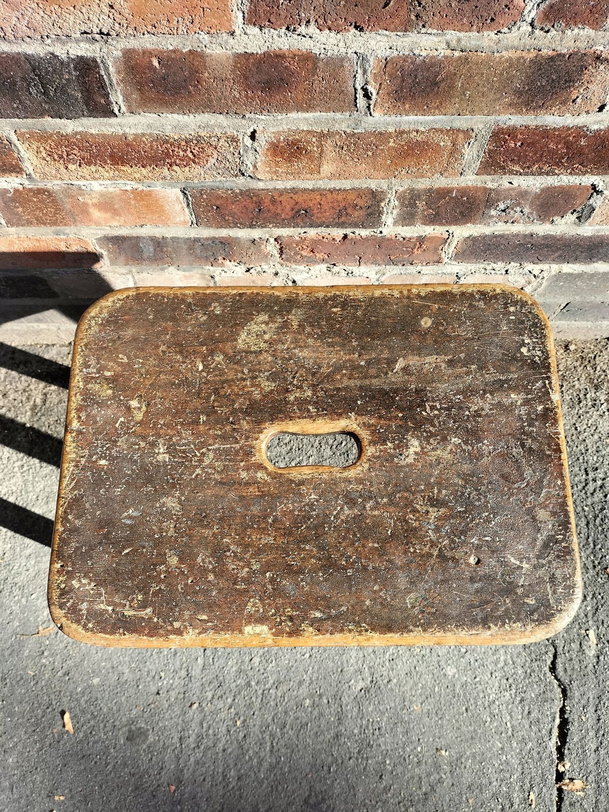 1940's  1960's Lab Stool With Lovely Original Textured Crackled Paint photo Furniture
