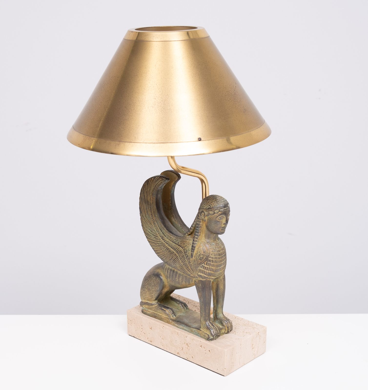photo for sale Maison Le Dauphin France, Exceptional Sphinx Table Lamp 1970s