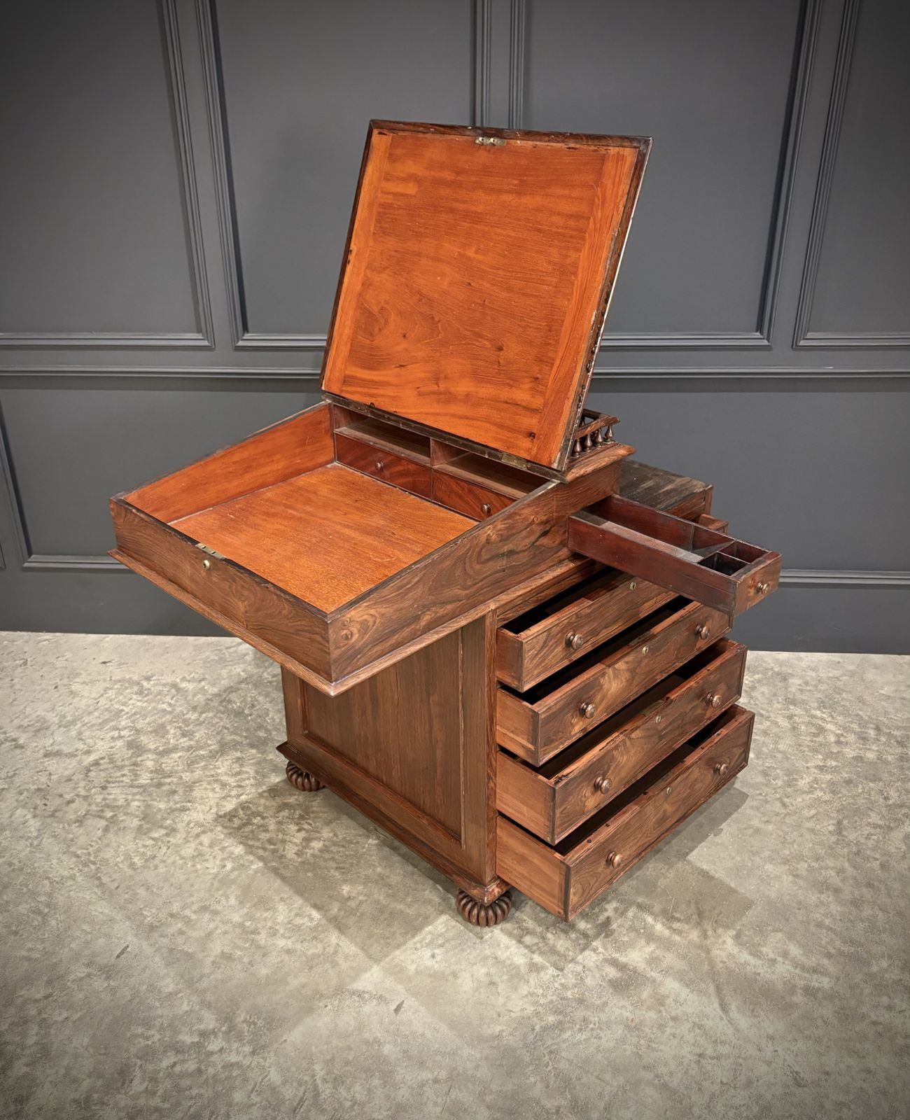 1890.0 Large 19th Century Rosewood Davenport Desk photo