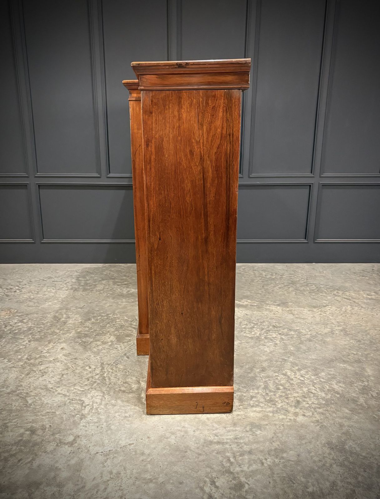 Large Breakfront Walnut Bookcase By Maple & Co. photo Furniture