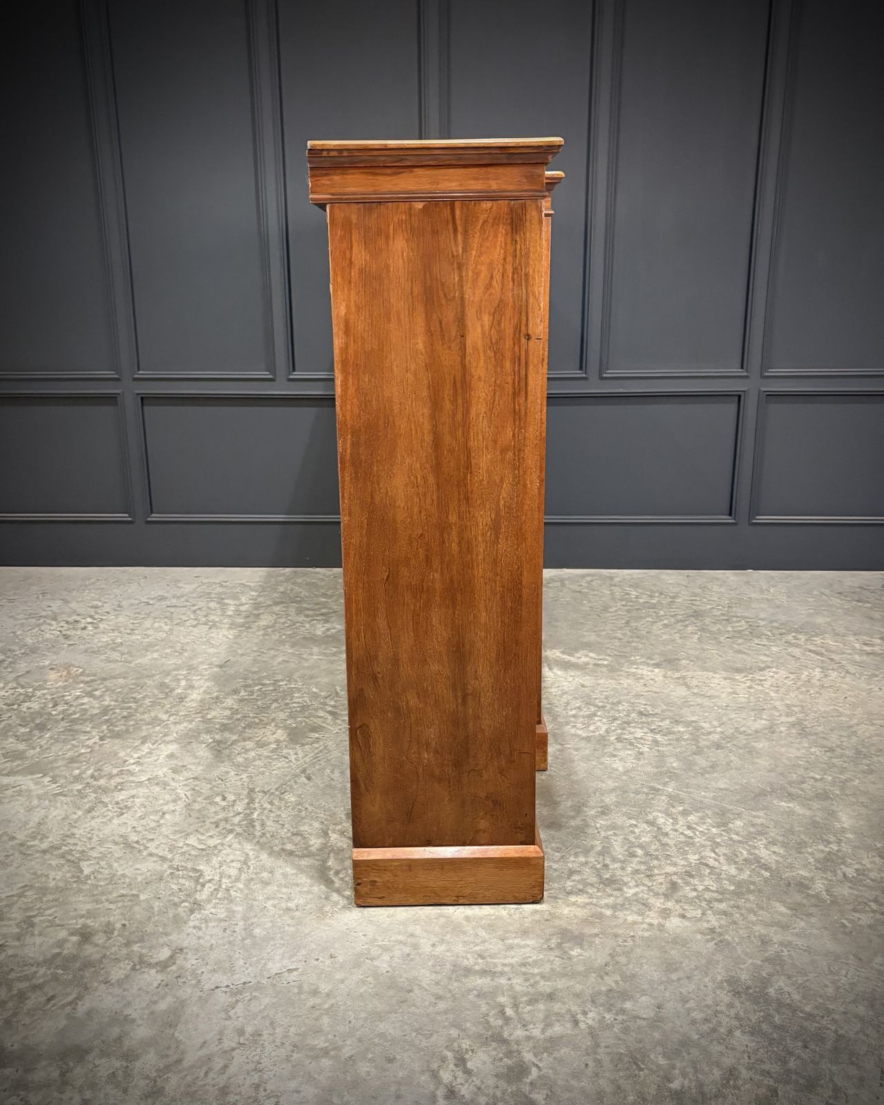 Furniture Large Breakfront Walnut Bookcase By Maple & Co. photo