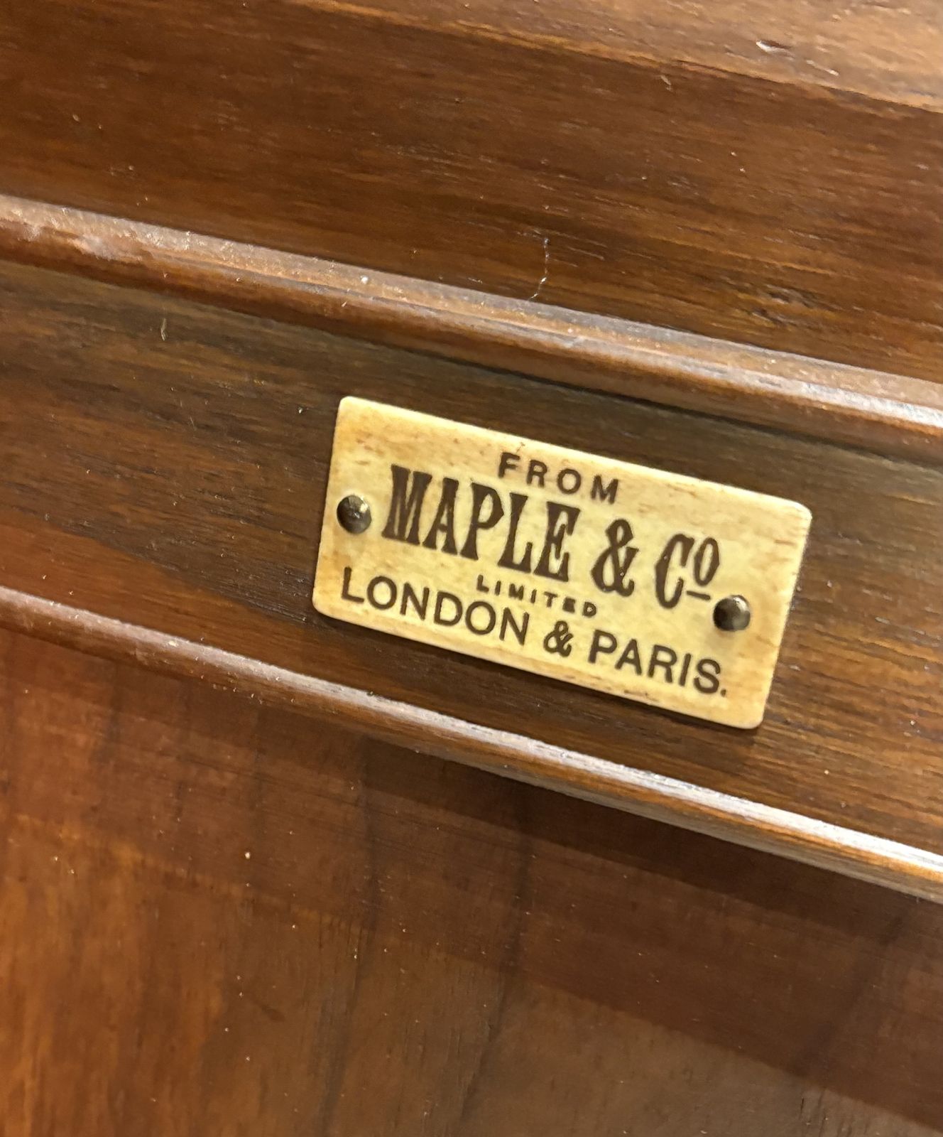 Large Breakfront Walnut Bookcase By Maple & Co. photo furniture