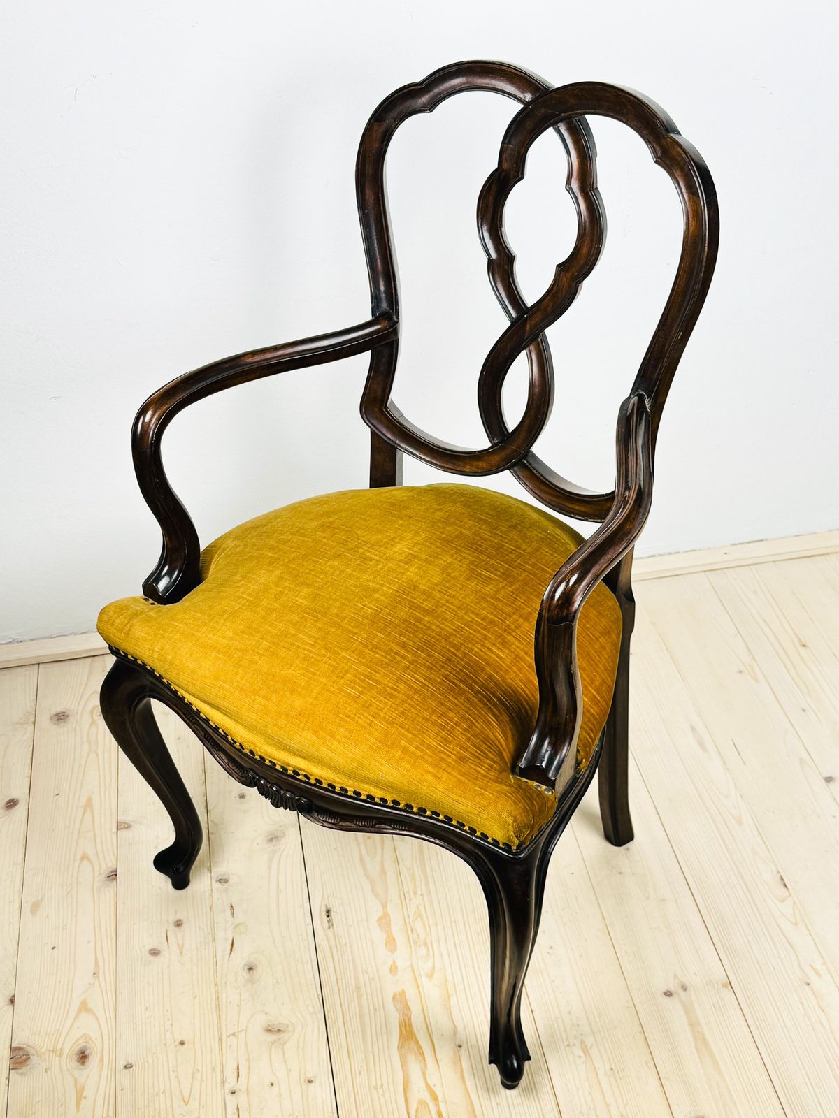 Vintage Dining Chair With Arms, Italy 1950s photo furniture