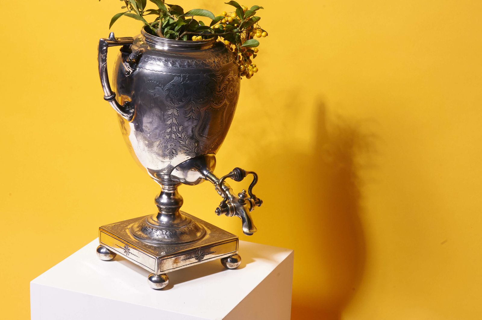 Victorian Stunning Silver Samovar | Hot Water Urn | Tea Urn photo vintage
