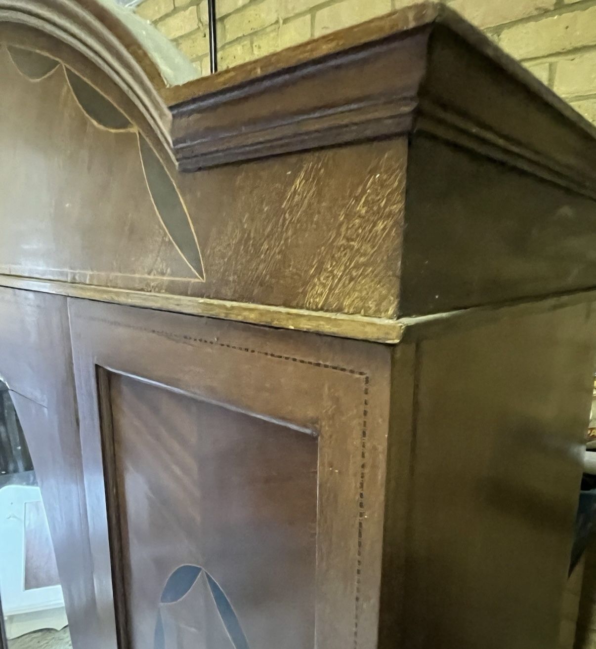 Edwardian Mahogany Inlaid Wardrobe photo Furniture