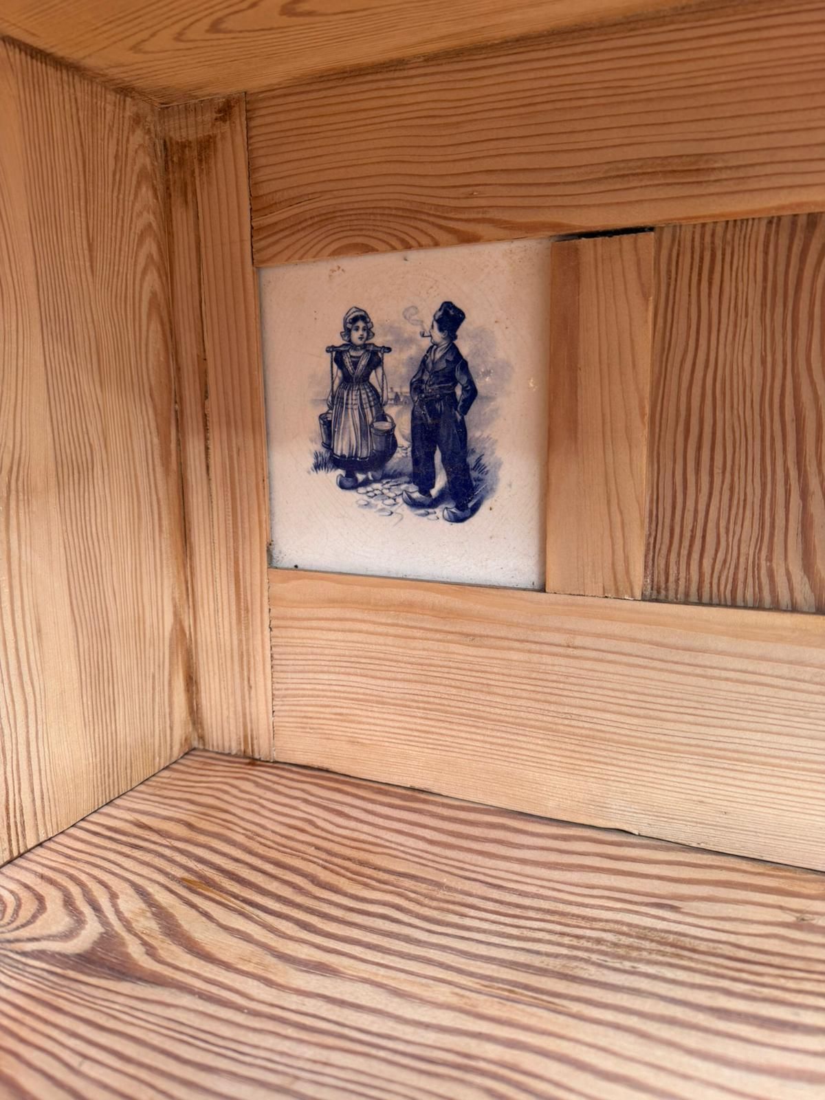 An Arts & Crafts Pine Tiled Kitchen Dresser To Wax / Paint photo buy