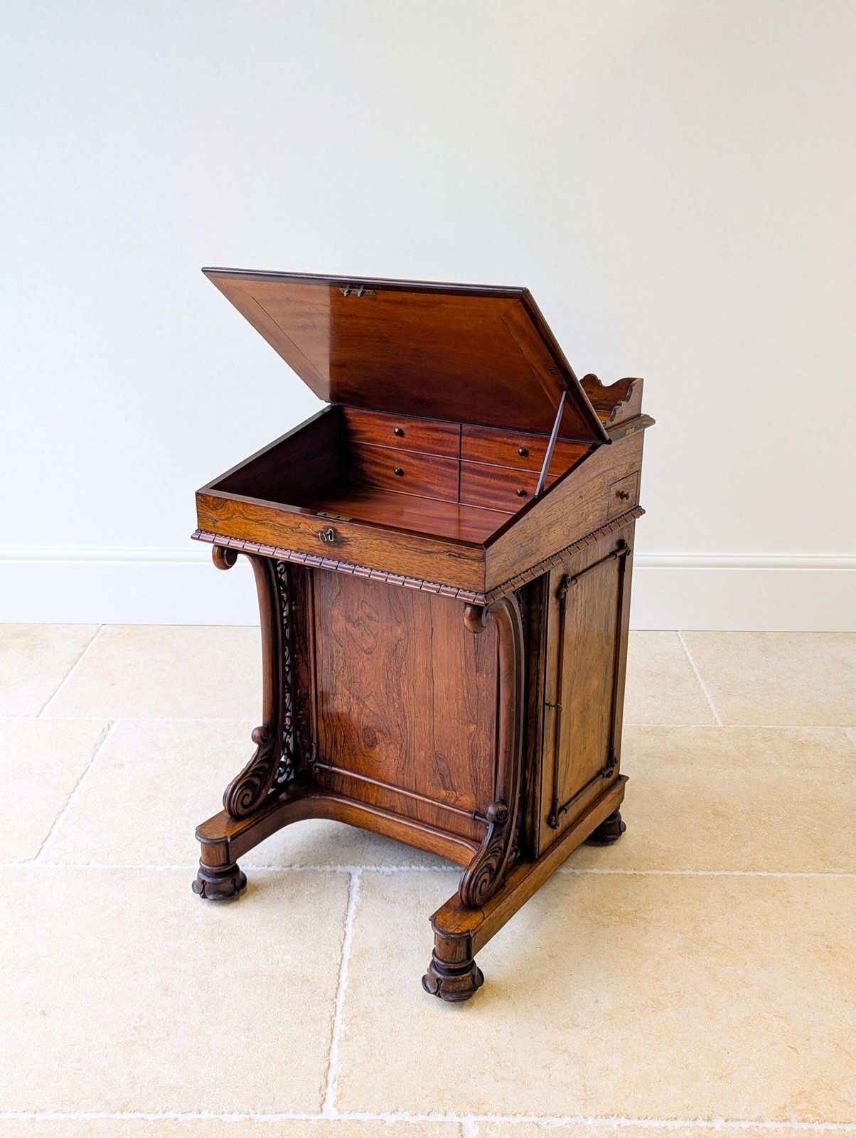 Antique William IV Rosewood Davenport Desk By W&C Wilkinson C.1835 photo for sale