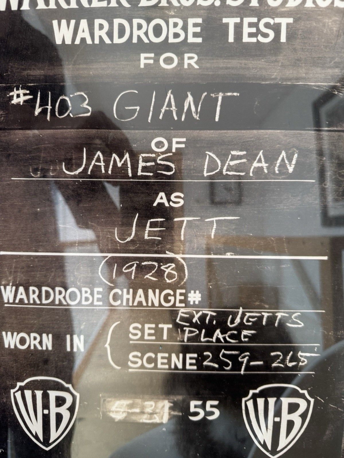 Framed Warner Brothers James Dean Giant Wardrobe Test Poster 1980s photo vinterior