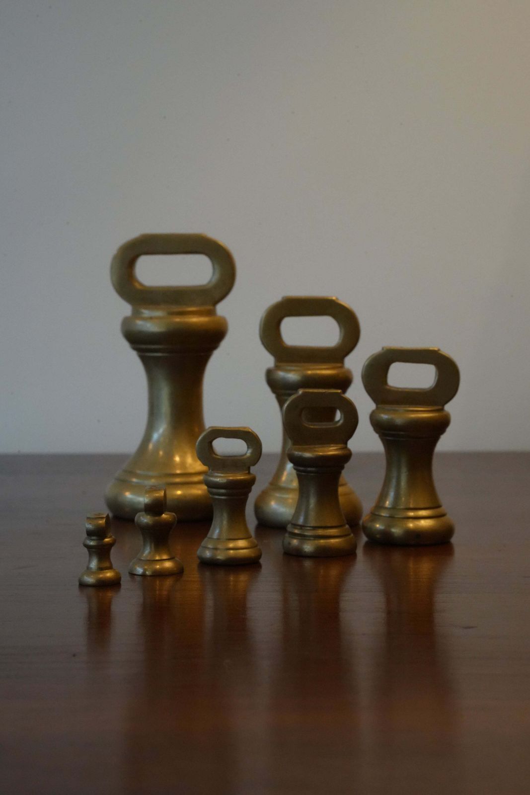 Set Of Brass Weights (Imperial). photo for sale