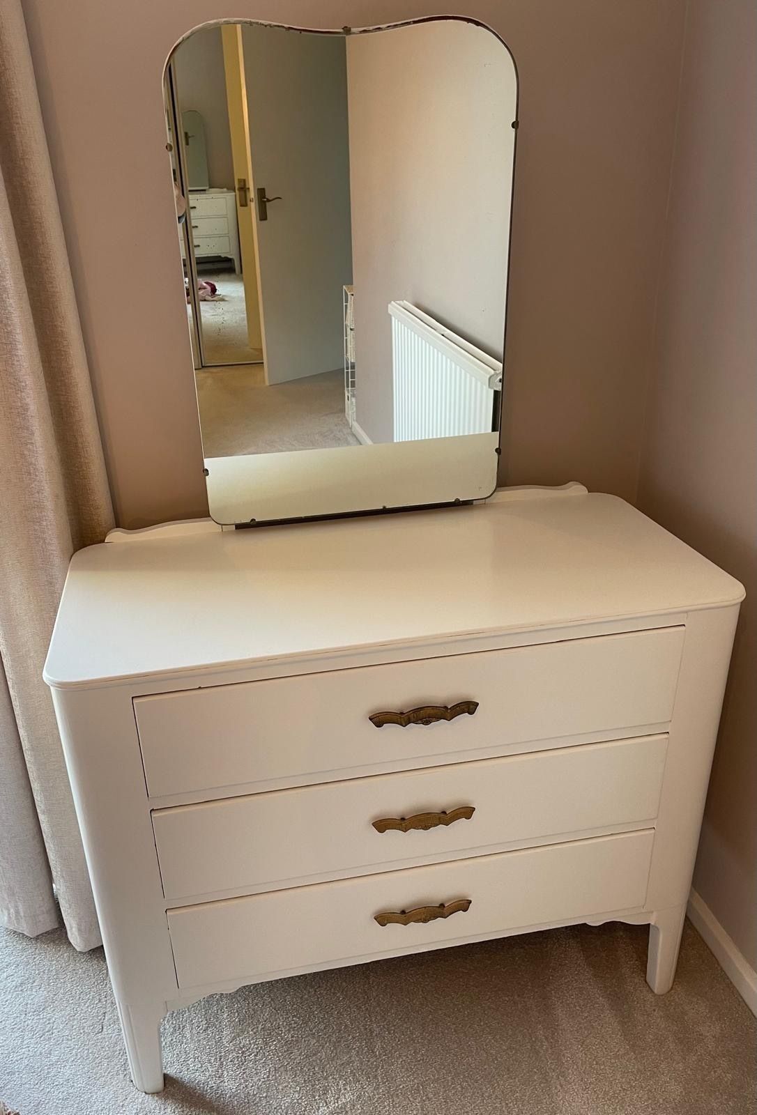 Art Deco Chest Of Drawers With Vanity Mirror