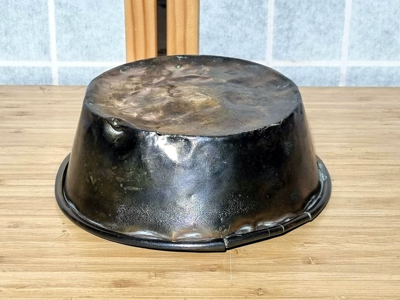 Home Decor Antique Copper Kitchen Bowl, Patina Small Metal Dish, Primitive Farmhouse Decor photo