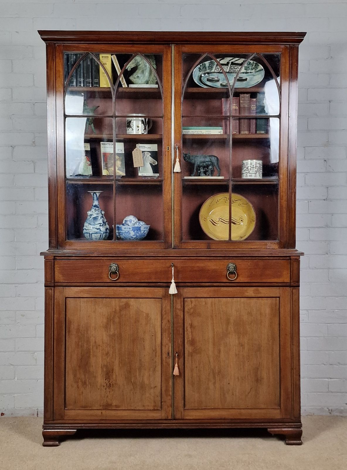 photo for sale Antique Mahogany Bookcase Cupboard   George IV