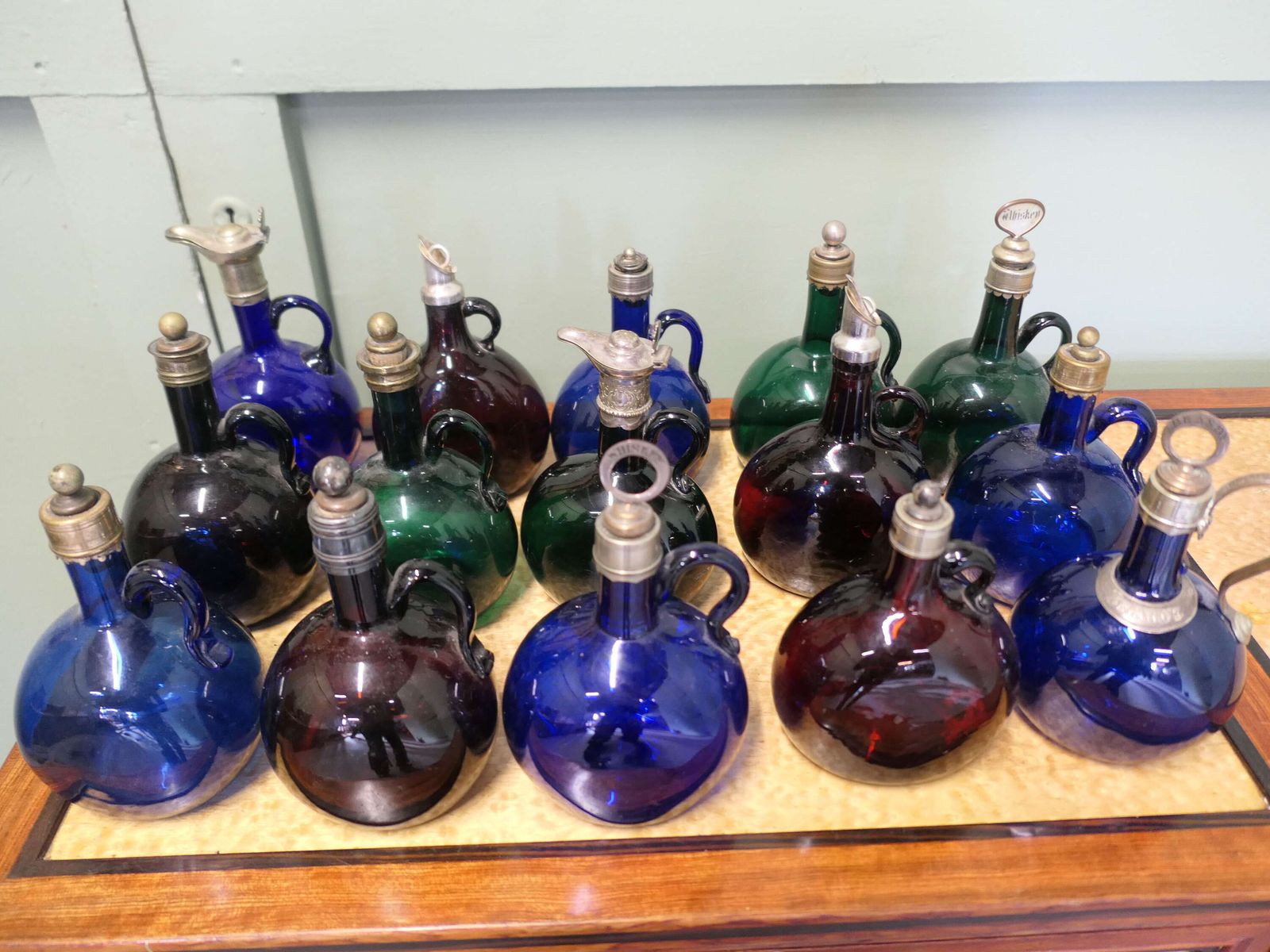 A Large Collection Of 19th C English Flagon Decanters A Large Collection photo furniture