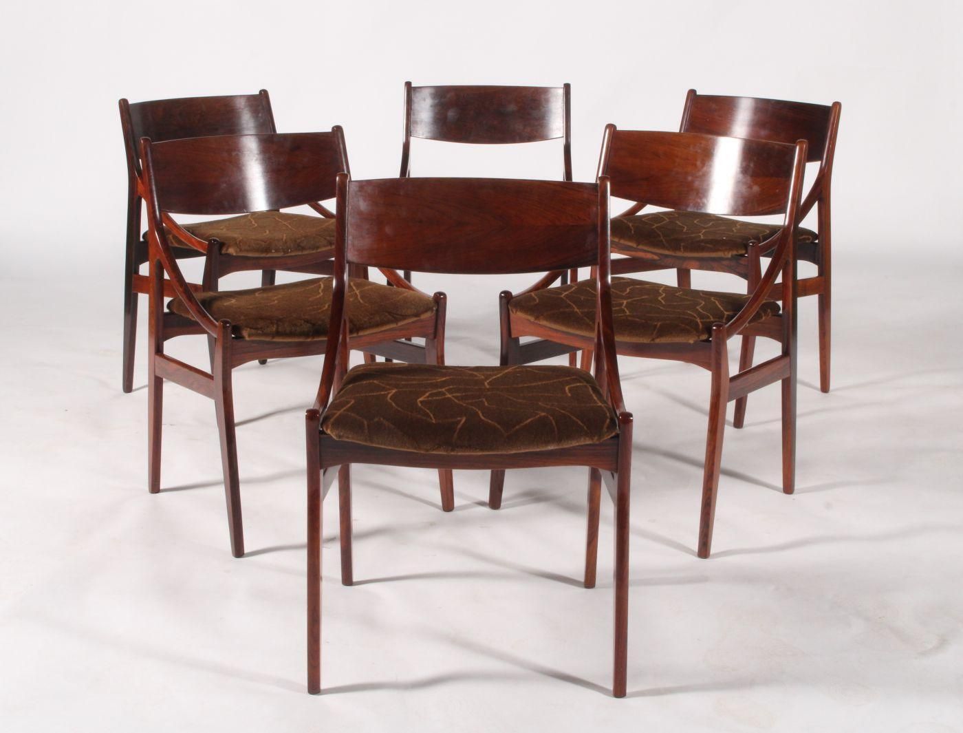 photo furniture Set Of Six Stunning Mid Century Danish Rosewood Chairs