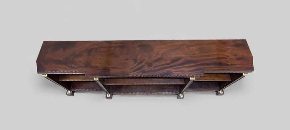 Mahogany Bookcase Neo Classical Egyptian Revival Style photo vinterior