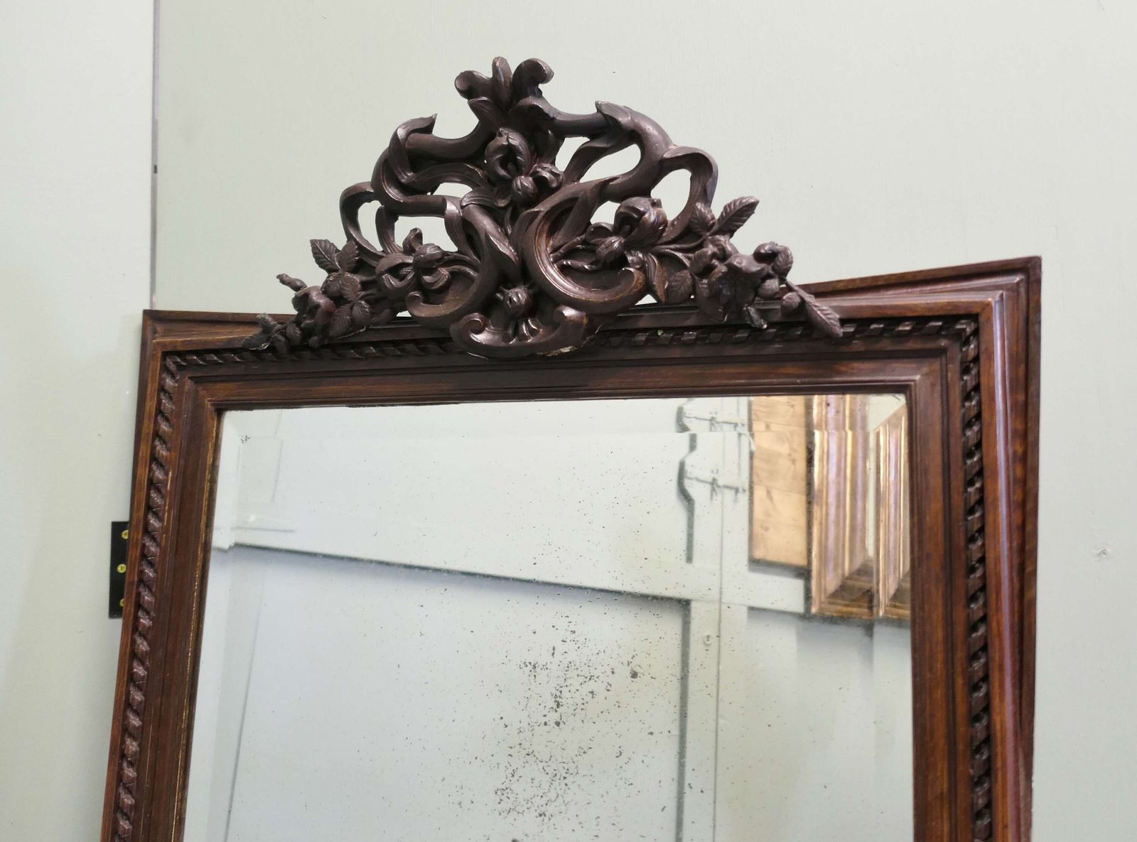 Large French Gothic Style Carved Oak Wall Mirror An Ideal Piece For The Hall photo Home Decor