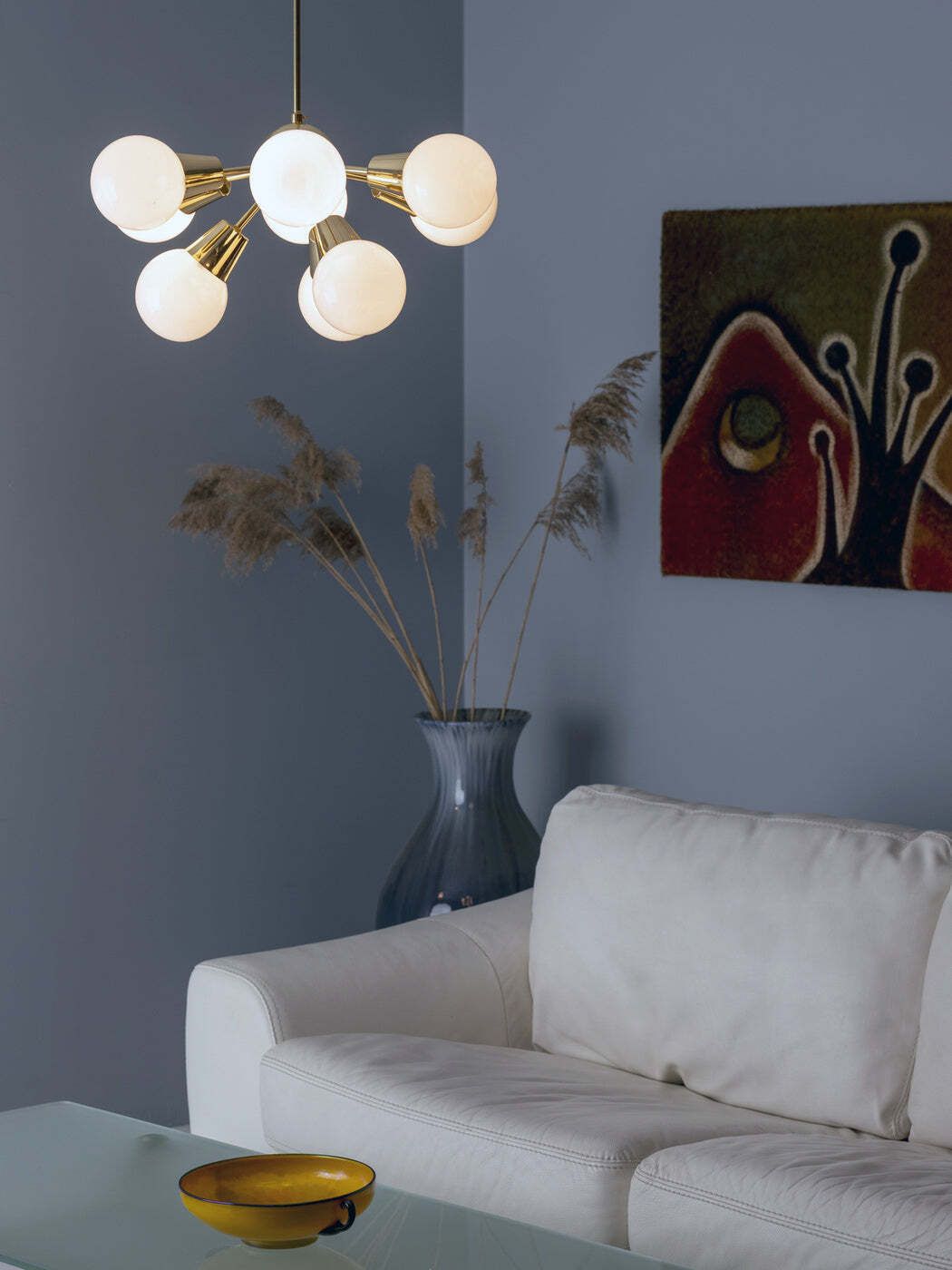 Nine Arm “Sputnik” Chandelier, Jaroslav Bejvl Sr, 1970s, Czechoslovakia photo furniture