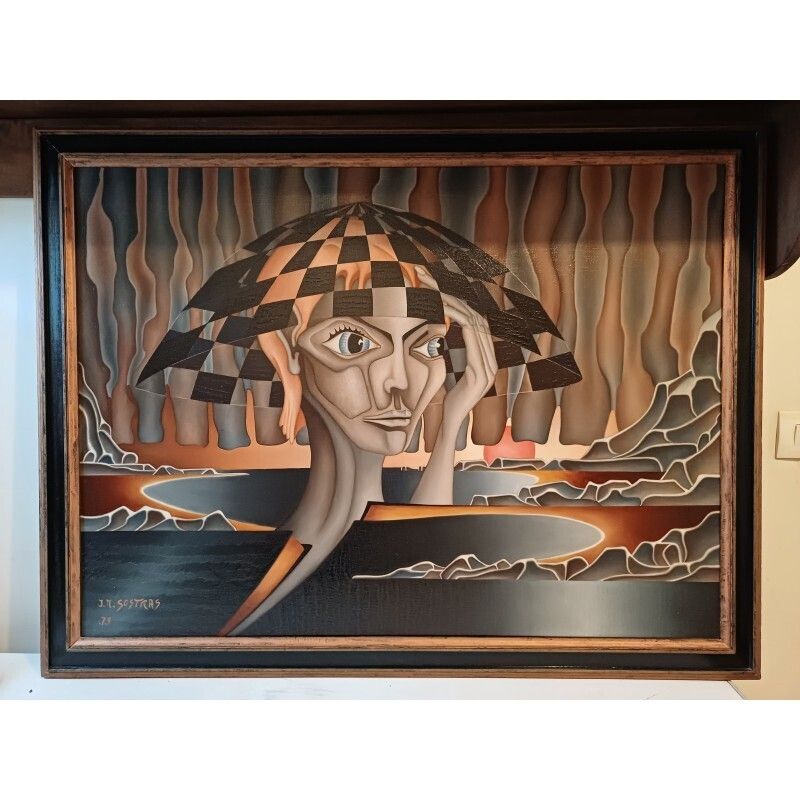 Oil On Canvas Jm Sostras 1979, 1970s photo buy