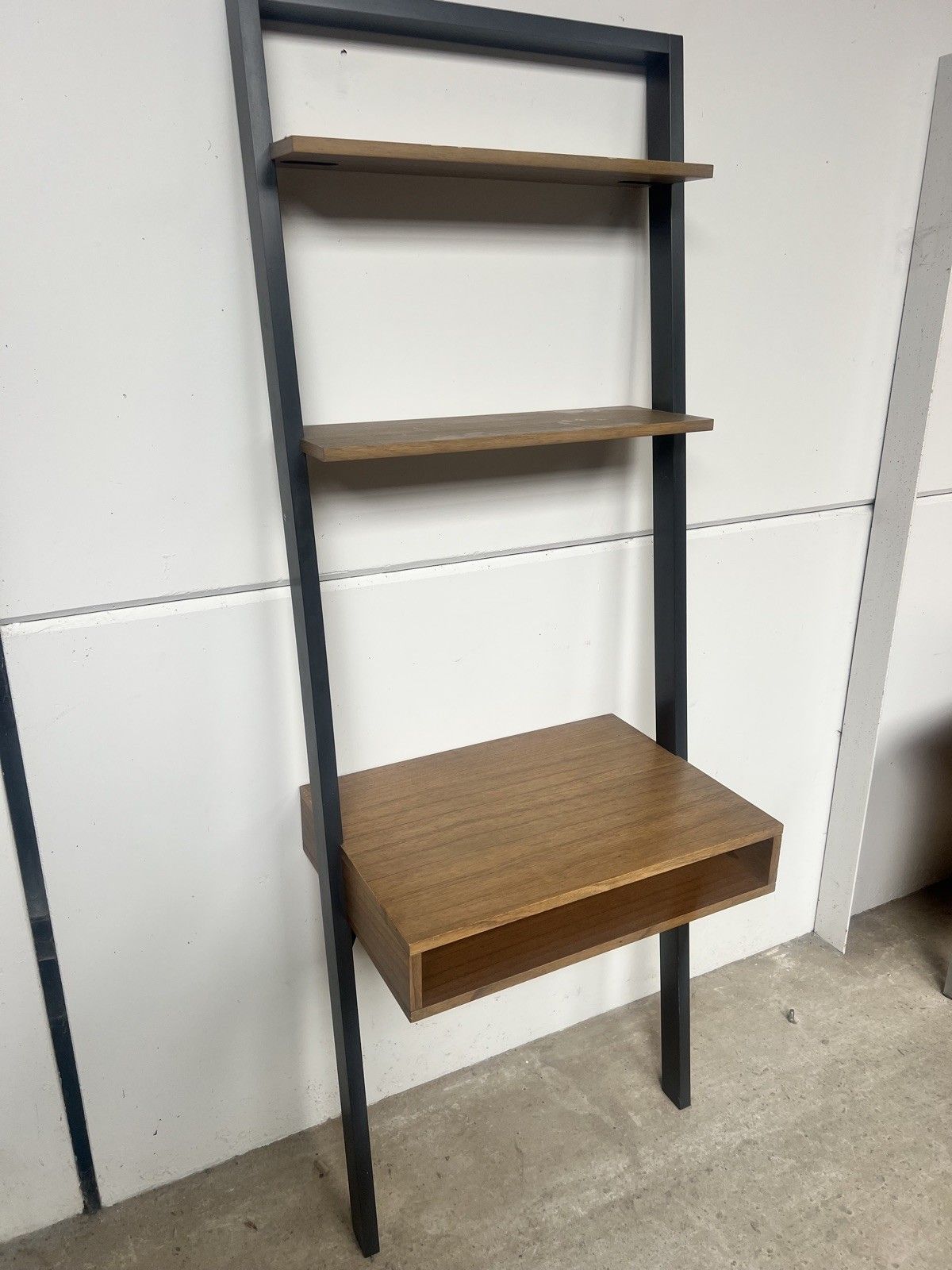 Mid Century Vtg Style West Elm Desk Bookcase Wall Unit photo for sale