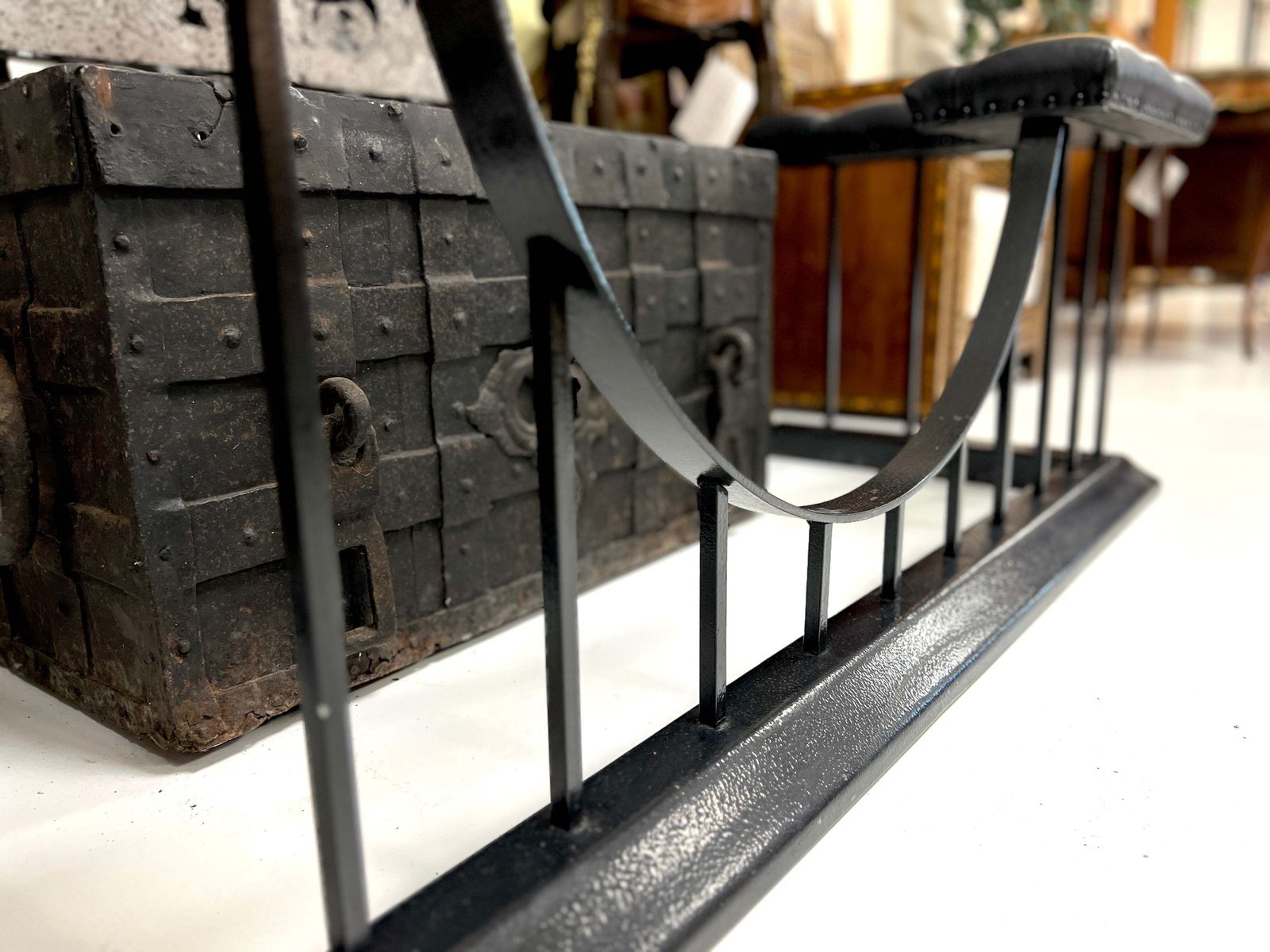 Jet Black Club Fender With Studded Leather Seat photo Home Fixtures