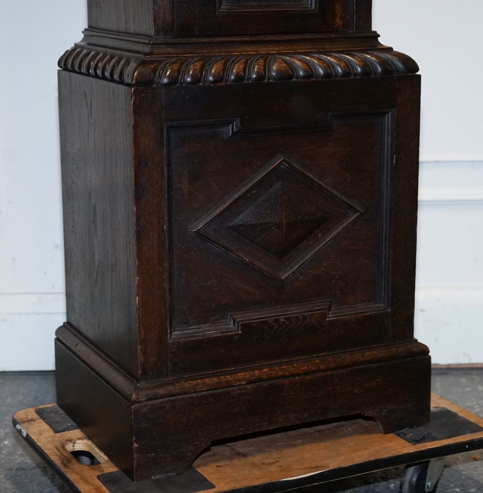 Antique English Arts & Crafts 8 Day Longcase Grandfater Clock By Maple London photo vinterior