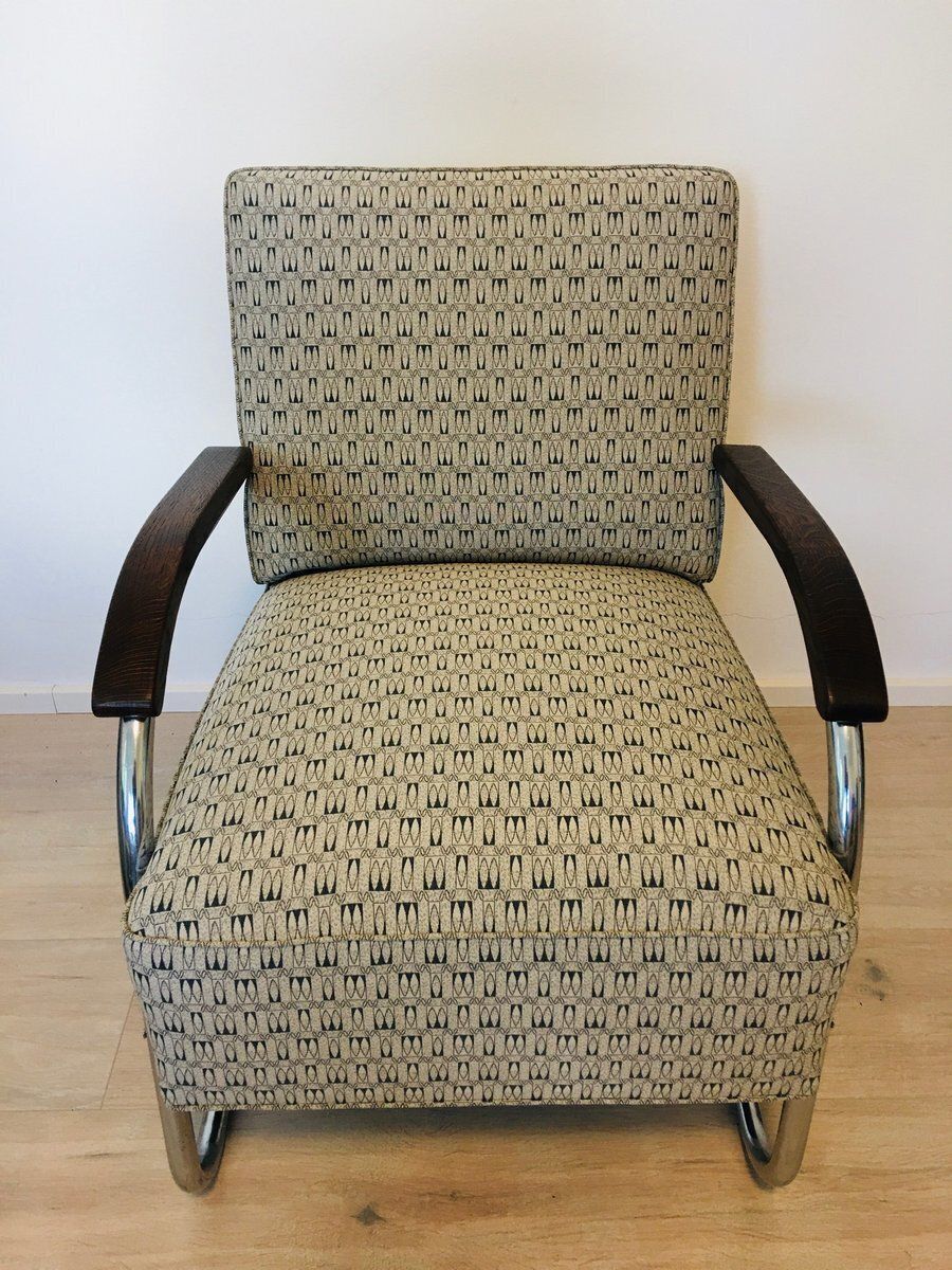 Bauhaus Tubular Steel Armchair From Mücke Melder, 1930s photo vinterior