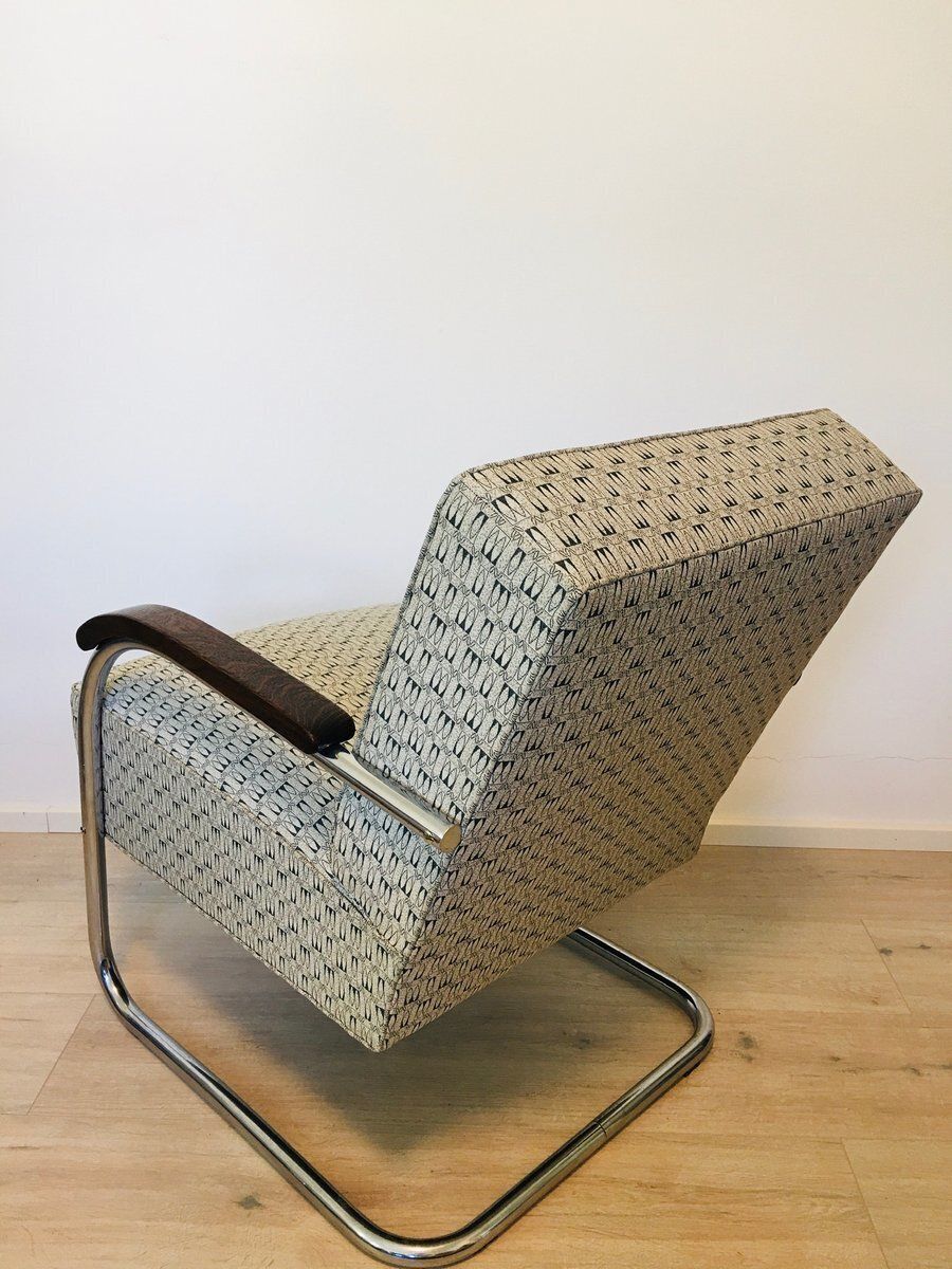 photo furniture Bauhaus Tubular Steel Armchair From Mücke Melder, 1930s