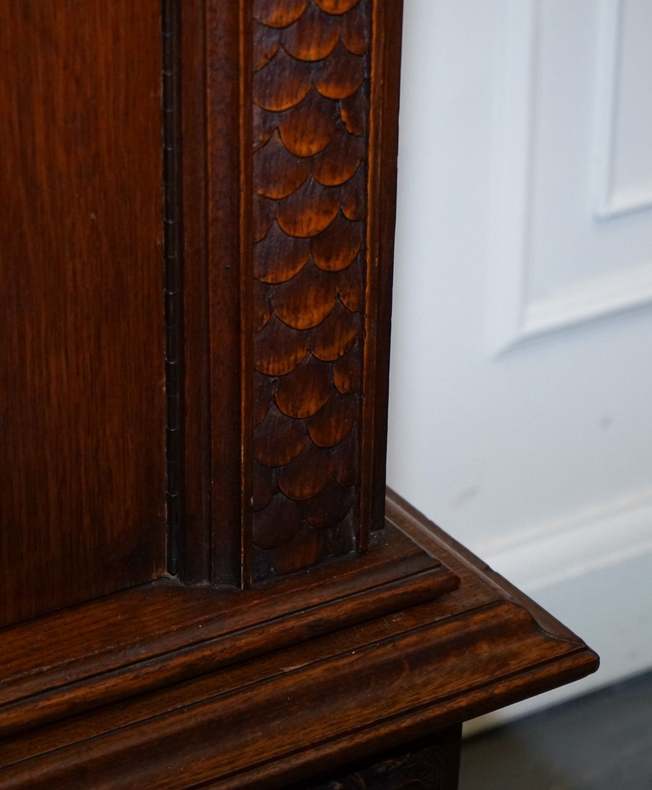 19th Century Renaissance Style French Carved Walnut Cabinet With Shelves photo vintage